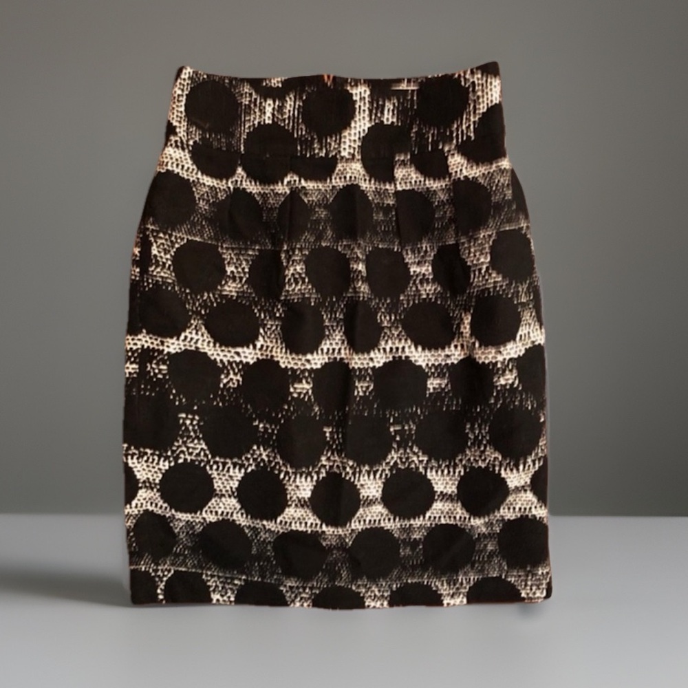 Banana Republic sz 2 Black White Circle Skirt